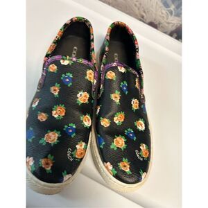 Coach Floral Coated Canvas Loafers